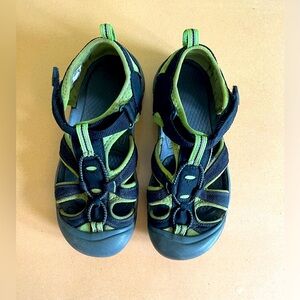 Black and green sandals size 37